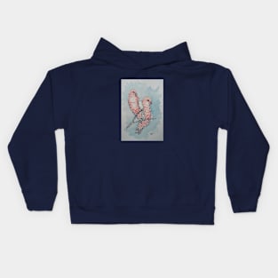 Australian Galahs painted in Pointalism Style - Dots Kids Hoodie